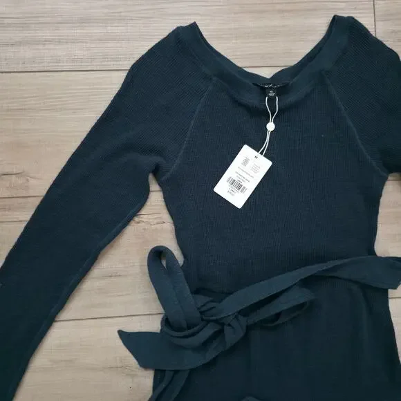 Downeast Destination Dress Long Sleeve Midi Rib Knit Dress Women Sz XS - Picture 4 of 9